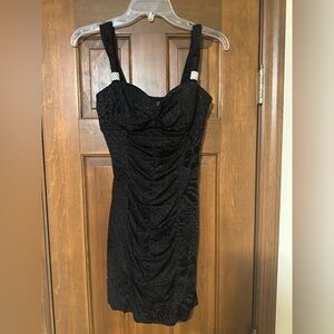 Black Patterned Sparkly Dress